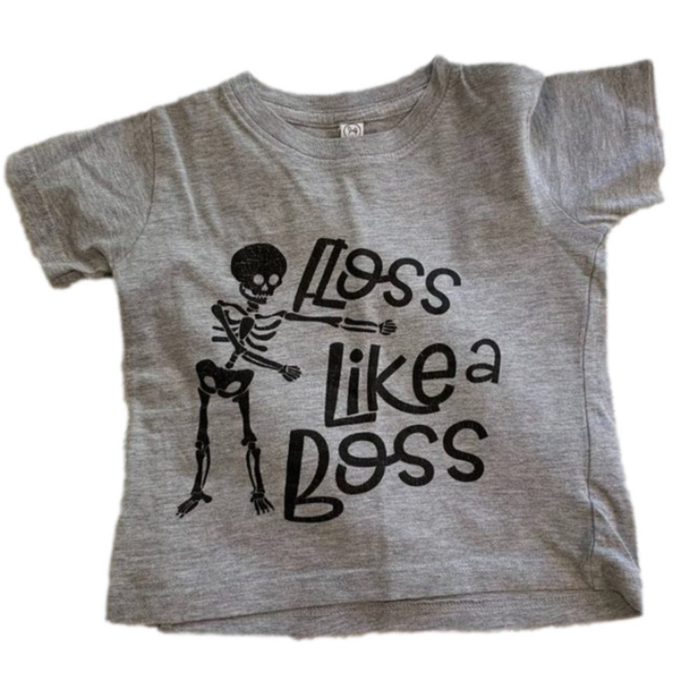 RABBIT SKINS Fun Skeleton Floss like a Boss T-Shirt